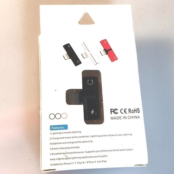COPY - Lightning Splitter Iphone 7 8 8plus Ipad Charge NWT Charging - Picture 2 of 3
